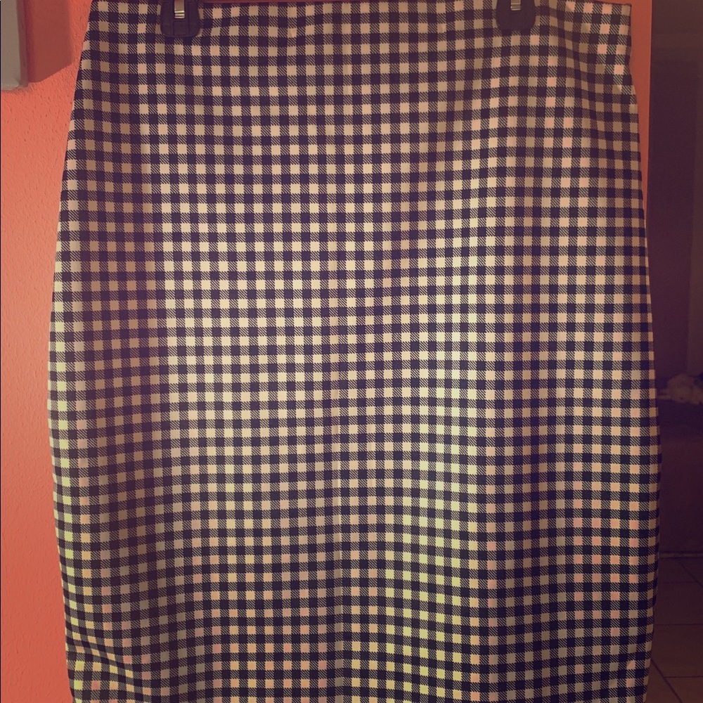 Gingham Jade Mackenzie Pencil Skirt